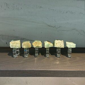 Aquamarine Napkin Rings (6)